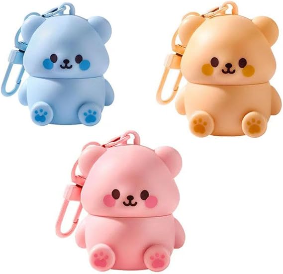 Cute Little Bear Lip Balm for Children,Anti-Dry Anti-Crack Moisturizing Lip Gloss,Natural Ingredients Lipsticks Lip Care Products,Fruit Flavored Lip Stick for Kids (3pcs1)