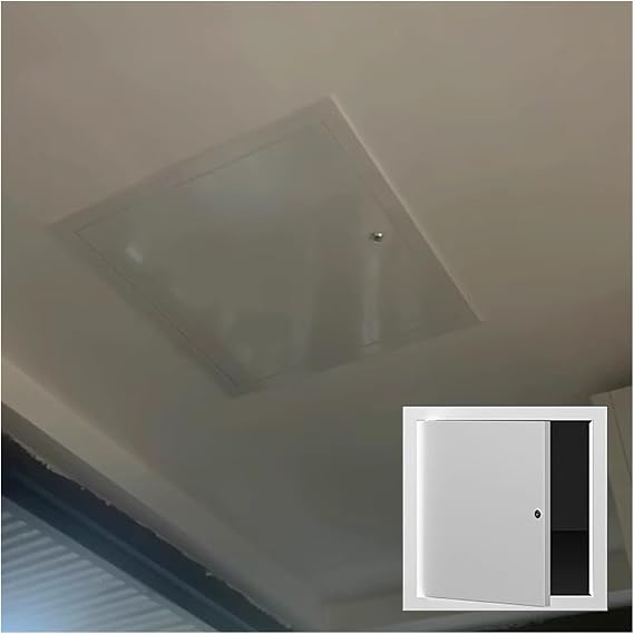 Strong and Durable Access Panel with Lock - Metal Access Hatch for Drywall, Ceiling & Wall - Customizable Size,(20x40cm)
