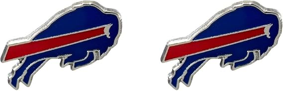 Aminco NFL Buffalo Bills Logo Post Earrings Silver, 2.5