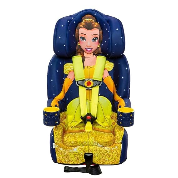 KidsEmbrace 2-in-1 Car Seat | Forward-Facing Harness (26.565 lbs) & Booster Mode (40100 lbs) | Latch | Premium Fit with Multi-Position Headrest, Harness & Recline - Disney Belle