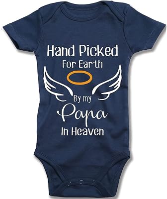 Hand Picked for Earth -Family Unisex-Baby Bodysuit Blue Short Sleeve0-24 Months Newborn Gift