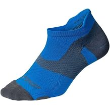 2XU Vectr Light Cushion No Show Compression Socks - Provides Advanced Support for Running - Blue/Grey - Size X-Large (Men's Size 12.5-14, Women's Size 14-15.5)