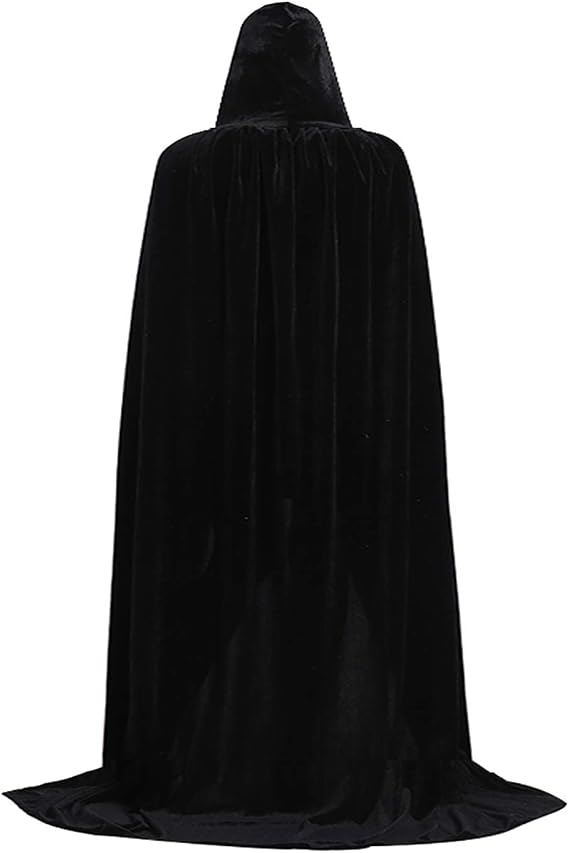 Etistta Halloween Velvet Witch Cloak Witches Costume Adults Hooded Capes Full Length Witch Cape for Women