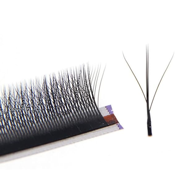 YY/W Eyelash Extensions False Eyelashes Black Soft Individual Eyelashes 3D W Shape Double Tip Premade Volume Fan Hand Braided 8-12mm Length Sandwich Eyelashes (MIX Length, 3D Fairy-0.05-C)