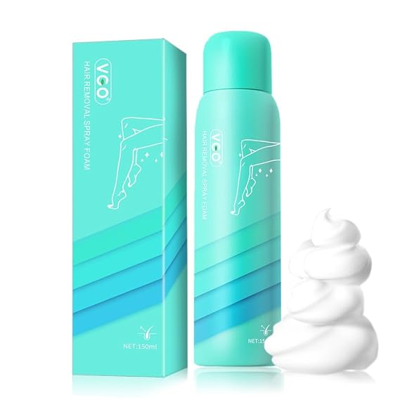 VGO Hair Removal Spray for Women and Men, Hair Removal Cream for Face, Arms, Armpit, Bikini, Legs, Pubic, Private Area, Painless removal cream with aloe vera extract and natural ingredients, 5.07FL OZ