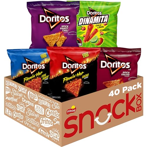 Doritos Hot & Spicy Mix Variety Pack, 1oz Bags, 40 Pack