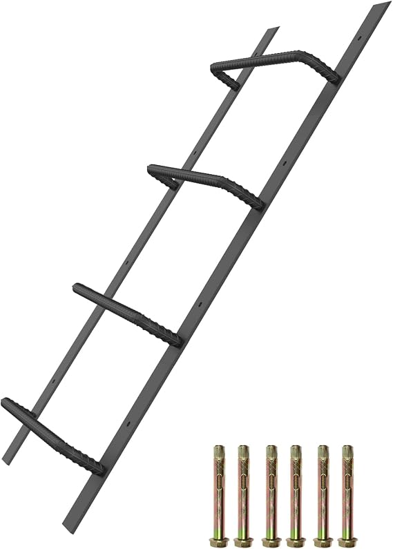 4-Rung Straight Window Well Ladder, Basement Egress Fire Escape Ladder