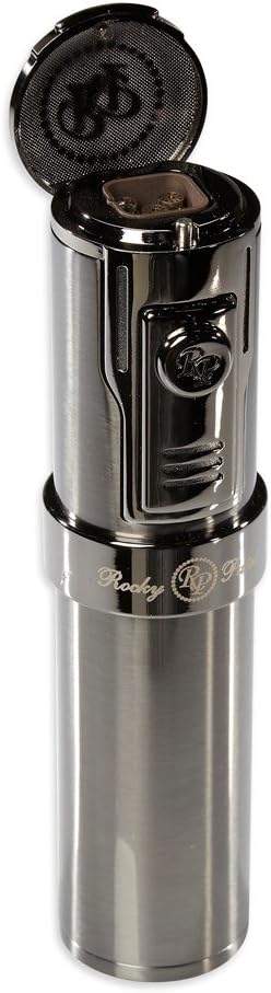 Rocky Patel Cigar Lighter, 5 Torch Cigar Lighter, Table Top Cigar Lighter with Punch Cutter