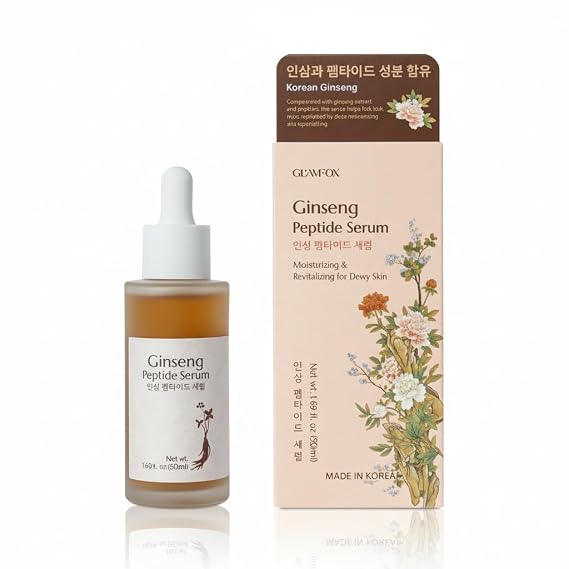 Ginseng Peptide Serum, Korean Facial Serum, Moisturizing for Dewy Skin