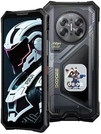 World Premiere V50 Pro 5G Rugged Phone 6.78" FHD+ Display 120Hz AI Pets 52GB RAM+ 512G ROM 200MP Camera 11000mAh 66W Android 16 NFC （512B,