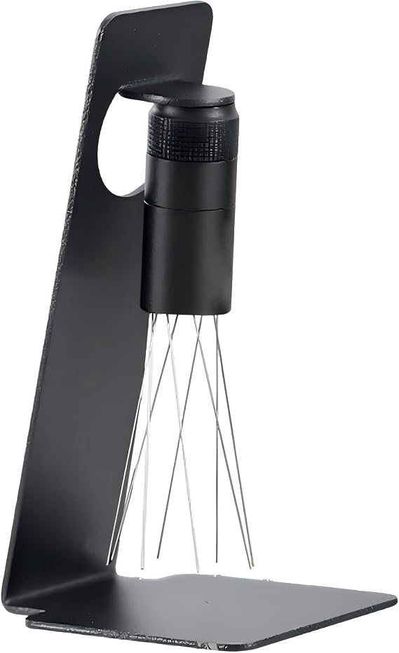 WDT Espresso Coffee Distribution Tool Magnetic Stand Adjustable Barista Needle Stirrer 304 Stainless Steel 8x0.4mm Precision Coffee Tool (Black Magnetic Adjustable WDT Tool, 53MM)