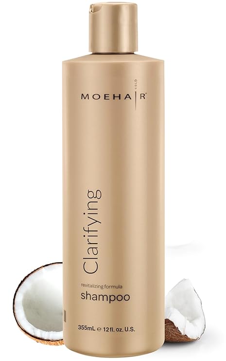 MOEHAIR Clarifying Shampoo | Deep Detox Shampoo | Cleanses Dirt, Dust & Scalp Buildup | Adds Shine | Removes Residues & Improves Scalp Health | Paraben & sulfate-free shampoo (12 Fl. Oz) | Removes Residues & Improves Scalp Health, Cleanses Dirt, Dust & Scalp Buildup, Adds Shine