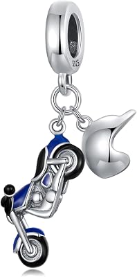 NINGAN 925 Sterling Silver Charm Golden Love Charm Buckle Safety Chain Travel Bead Firefly Dragonfly Pendant, Suitable for Women Bracelet and Necklace as Gift from Mom and Friends