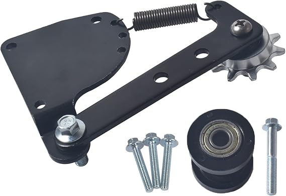 New Model Spring Loaded Chain Tensioner Kit for 49cc 50cc 66cc 80cc 2 Stroke Engine Gas Motorized Bicycle Bike Black with Roller