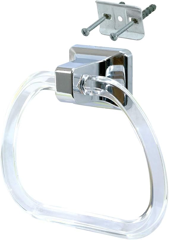 EZ-FLO 15232 Bathroom Towel Ring with Concealed Screw, Chrome