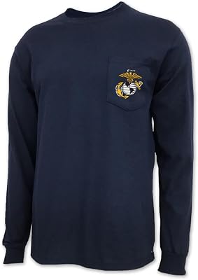 Armed Forces Gear USMC EGA Logo Long Sleeve Pocket T-Shirt