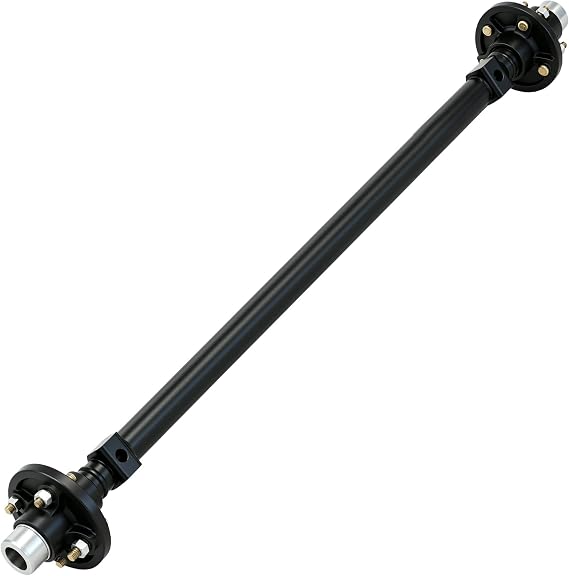 dreamdragon 2000 lbs Trailer Axle with 5x4.5 Idler Hubs - 71" Hubface 58" Spring Center