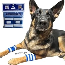 Proud Pet Patches Dog Bandage for Wound Care w/ Peep Hole Cover. Bandages for Dog Hot Spots, Lick Granuloma, Stitches and Wounds. Self Adhesive Wrap Works for Paw, Tail, Legs, Foot for Dogs & Cat