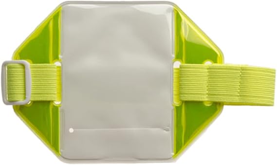 Reflective Arm Band w/ID Holder-Neon Yellow