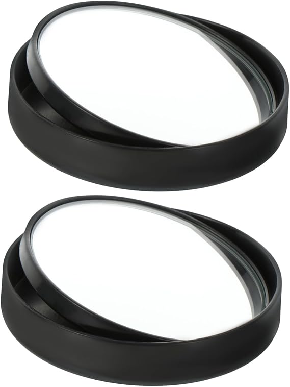 2-Pack 360-Degree Full-Coverage Mirrors for Car Convex Side View Auxiliary Mirrors for Enhanced Safety Easy Installation Compatible Most Vehicles