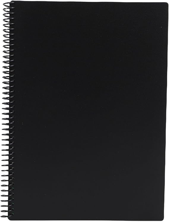 FTVOGUE Reusable Smart Notebook with APP Support, 30 Sheets Erasable Paper Waterproof Cover Dot Grid Pages for Students Professionals 7.09 X 10.04 Inches Black