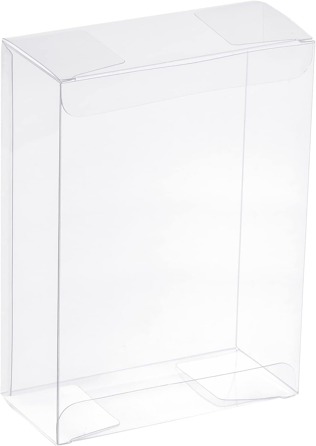 sourcing map Plastic Retail Boxes 4.8"x2"x8" 122x52x202mm Gift Box with Protecting Film for Candy, Cookies, Christmas, Wedding, Party Wrapping Clear Pack of 10