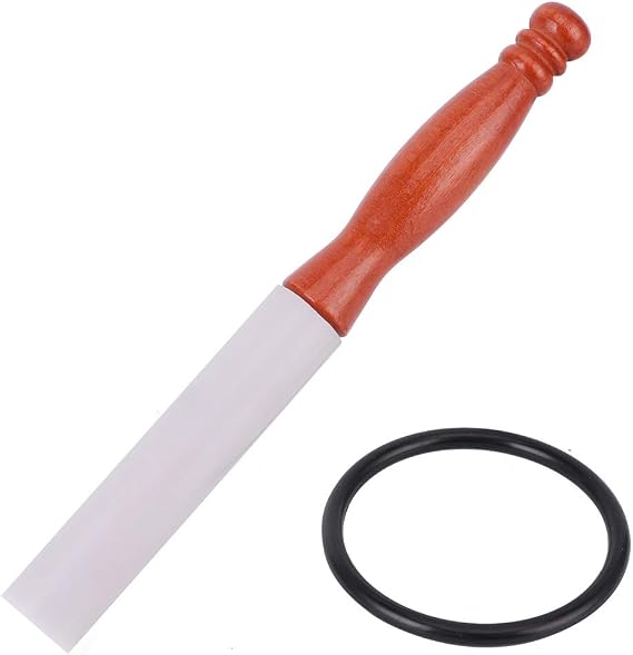 Singing Bowl Mallet Rubber Rod for Playing Crystal Singing Bowl Sound Meditation Wooden Handle Stick for Crystal Sound Bowls Accessories, Singing Bowl Mallet Crystal Bowl Rubber