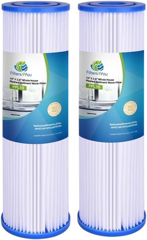 CFS Pleated Water Filters Compatible with AO Smith AO-WH-PRE-RP2, 2 Pack