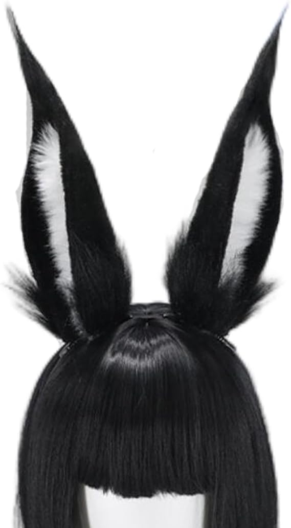 Rabbit Ears Handmade Animal Ears Halloween Cosplay Bunny Ears Flower Headband