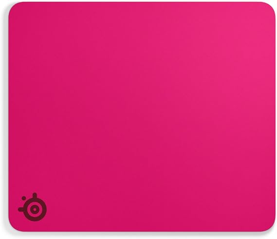 SteelSeries QcK Heavy Gaming Mousepad Thicker, Non-Slip Silicone Rubber Base, Peak Tracking, Optimized for Gaming FPS, MOBAs, RTS, MMO Large Size 450 mm x 400 mm x 6 mm Magenta