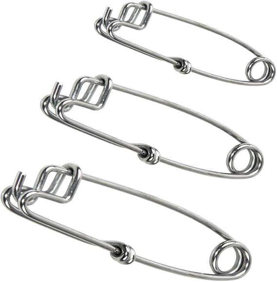 Stainless Steel Longline Snap Clips 10 PCS High Strength Branch Hanger Snap Float Line Tuna Clip Fishing Float Decoy