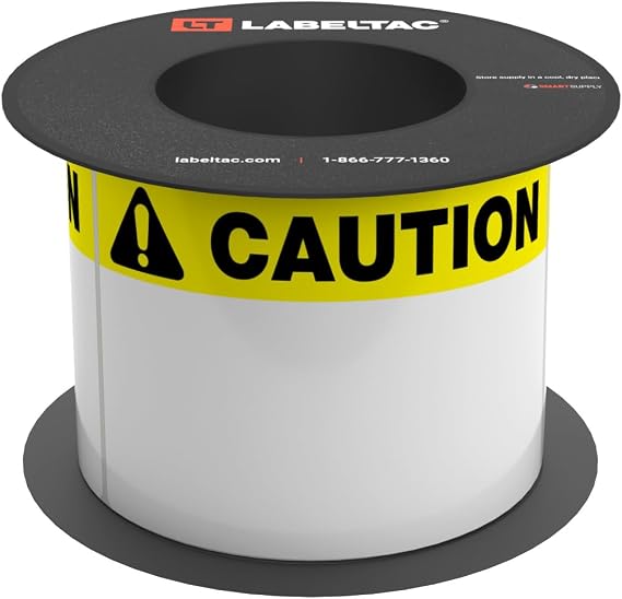 LT9 Die-Cut Caution OSHA Header Roll - 4" x 6" [200 Labels]