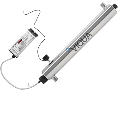 VIQUA VP600M Professional UV Water Filter System with Sensor, 24 GPM, 1 MNPT Connections, Stainless Steel Chamber for Commercial Applications, Monitored UV System