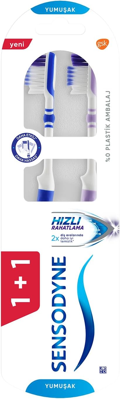 Sensodyne Hızlı Rahatlama Hassas Dişler için Yumuşak Diş Fırçası (1 x 2 Adet)