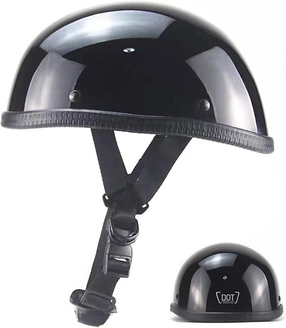 Motorcycle Half Helmet, DOT Approved Adult Men Women Retro Open Face Helmets, Helmet for Adults, Half Shell Helmet