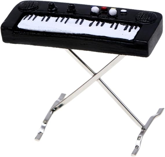 Mini Musical Instrument Model Miniature Metal Electronic Organ Mini Piano Model Musical Instrument Adornment Ornaments