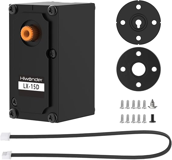 LX-15D Serial Bus Servo Dual Bearing Full Metal Gear Steering Servo with Debug System for RC Robot DIY, High Torque Servo 15KG.CM 6V - 17KG.CM 7.4V, Control Angle 240