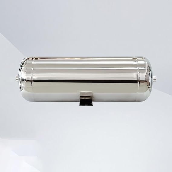 Air Compressor Reservoir Tank, 304 Stainless Steel Air Tank for Biopharmaceuticals/Auto Repair Industry, Gas Storage Vessel for Storing Gas/Stabilizes Air Pressure(2L/0.5Gal (Style B))