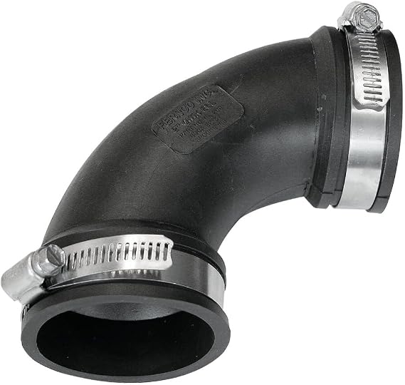 Fernco Flexible 3 In. 90 Deg. Flexible Repair PVC Sewer & Drain Elbow (1/4 Bend) - 1 Each