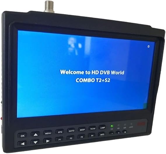 Satellite Finder, 7" DVB-T2+DVB-S2 Terrestrial HD+ Tester KPT-716S/T Portable Widescreen Satellite Finder