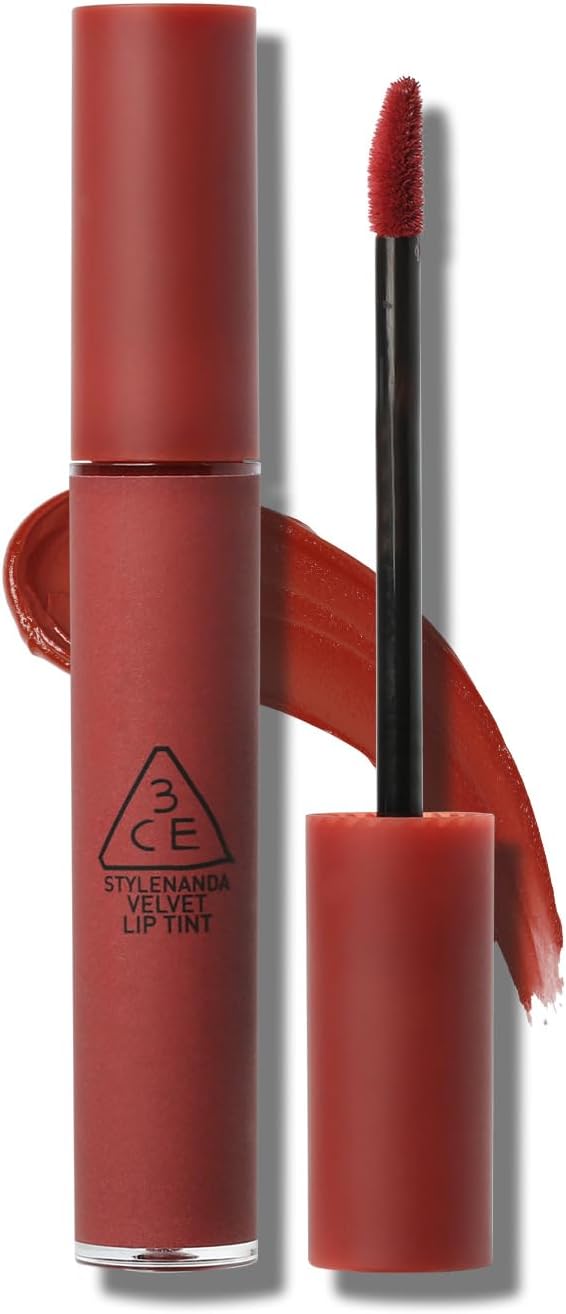 3CE Velvet Lip Tint, 0.1 oz 4 g, Speak Up Mat, High Adhesion, Gradation Lip, Won't Fall Off, Korean Cosmetics