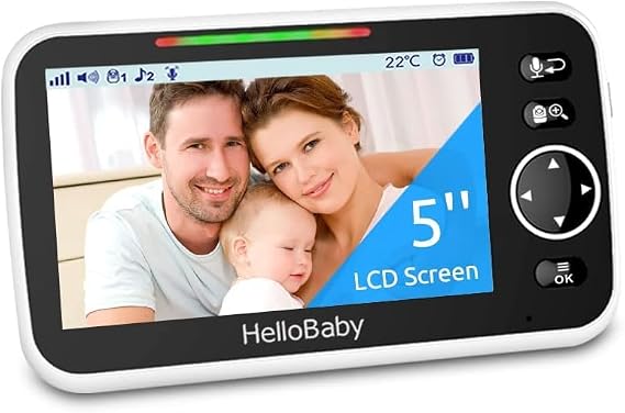 HelloBaby HB6550 2025 Monitor Only - HB6550 Replacement Monitor Only for HB6550 Camera, 5" Display, Parent Unit, HB6550 Replace Screen, Not for HB6351-2/HB6250