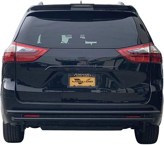 VANGUARD BK Double Layer Rear Bumper Guard for 04-20 Toyota Sienna | In Black Powdercoat