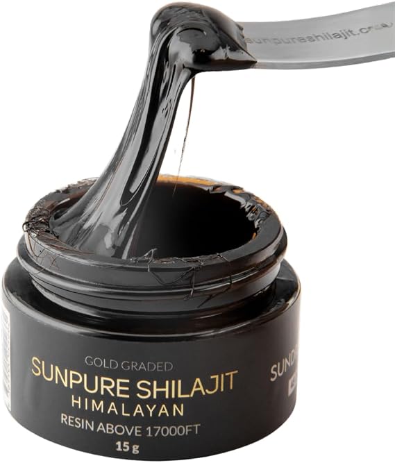 Gold Graded Himalayan Shilajit Above 17000FT 15Grams Purified & Organic 45 Days Sundried Shilajit Resin, 85 + Natural Essential Minerals, 85% Fulvic Acid, 13% Humic Acid, Highest Bioavailability