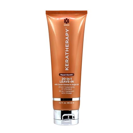 KERATHERAPY Keratin Infused KeratinFIXX 20-in-1 Leave-in, 4.2 fl. oz., 125 ml - Smoothing Leave in Conditioner Transforms Your Hair with 20 Benefits in 1 Easy Step - With Caviar Extract, Argan Oil