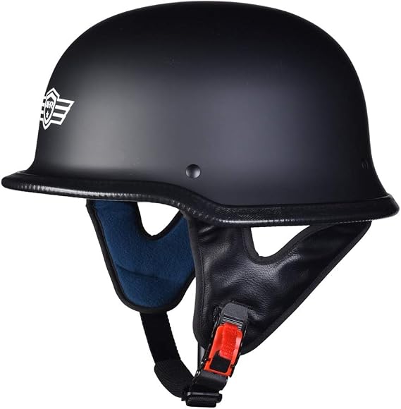 AHR Motorcycle Helmet German Style Half Helmet for Bike Cruiser Scooter | Chopper Half Face Helmet for Men Women DOT Approved, RUN-G