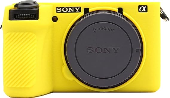 A6700 Camera Case, BMAOLLONGB Fullbody Thin Lightweight Silicone Camera Skin Body Rubber Cover Case for Sony Alpha A6700 (Yellow, Frosting)