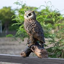 13.3 - inch Owl Decoy Decor Outdoor Statue. Ideal for Animal Statues Courtyard Lawn Decoration, Sculptures for Yard and Grassland Adornment, Housewarming Gift.