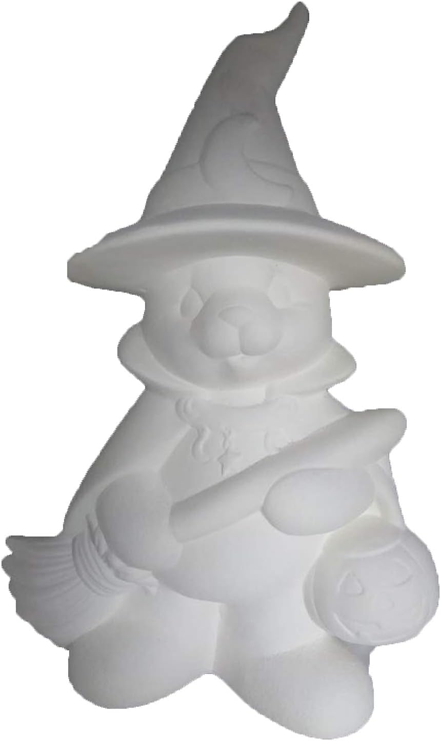 Witch Bear Boy 12 Ceramic Bisque, Ready to Paint