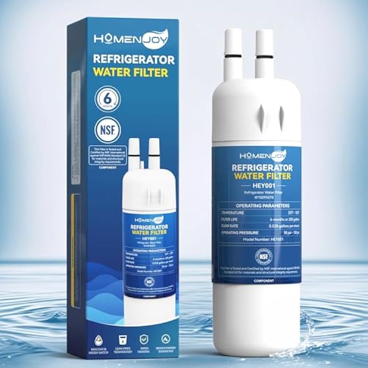 W10295370A Water Filter Replacement Compatible with Whirlpool EDR1RXD1, Everydrop Filter 1, EDR1RXD1B, WHR1RXD1, W10276924, W10291030, 9930 9930P 46-9930 46-9081 9081 P8RFWB2L, 1 Pack